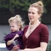 Nicole Kidman avec son mari Keith Urban et sa fille Sunday Rose à Nashville, le 5 octobre 2010