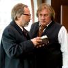 Fabrice Luchini et Gérard Depardieu dans le film Potiche