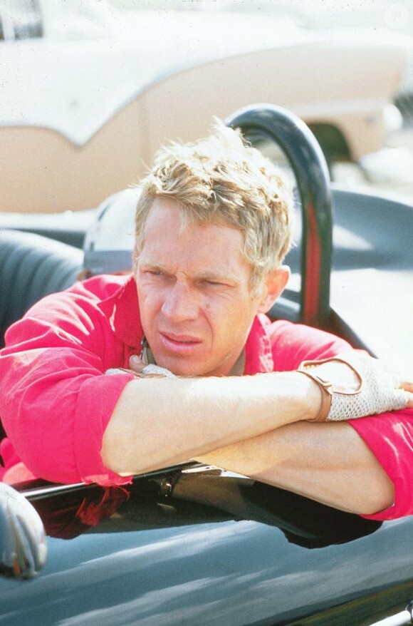 Steve McQueen sur le tournage du Mans.