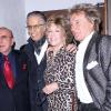 Clive Davis, Richard Perry, Jane Fonda et Rod Stewart à la soirée de lancement du nouvel album du rockeur au Madeo, dans West Hollywood, le 22 octobre 2010