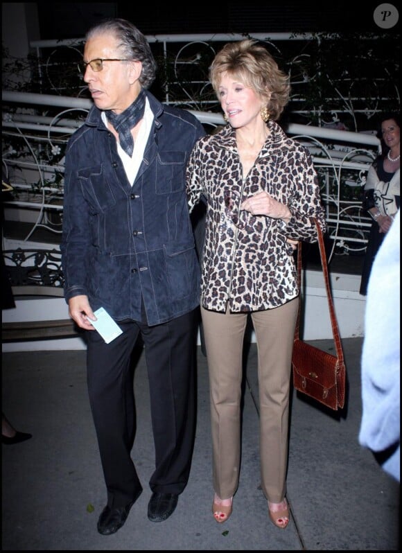 Richard Perry et Jane Fonda à la soirée de lancement du nouvel album de Rod Stewart au Madeo, dans West Hollywood, le 22 octobre 2010