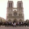 Mia Frye et ses danseurs sur le parvis de Notre Dame de Paris, octobre 2010