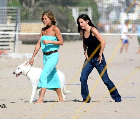 Jennifer Aniston et Courteney Cox en 2007
