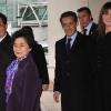 Nicolas et Carla Sarkozy accueillent le président Hu Jintao et sa femme à Orly, le 4 novembre 2010