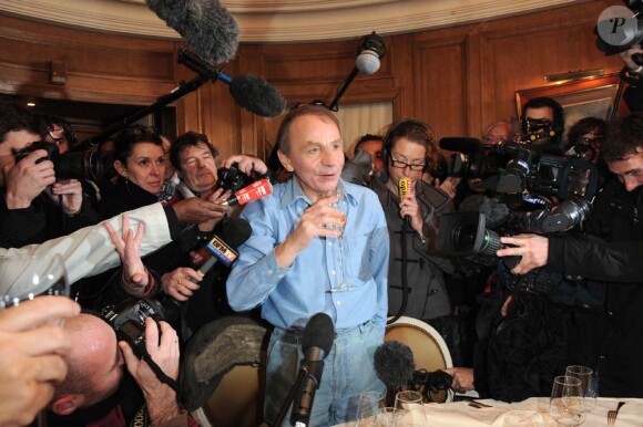Remise du Goncourt et du Renaudot au restaurant Drouant, à PAirs, le 8 novembre 2010 : Michel Houellebecq