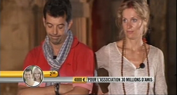 Stéphane et Sandrine rétrogradés d'une place à cause du drapeau noir : ils sont terriblement déçus... (émission du 13 novembre 2010)