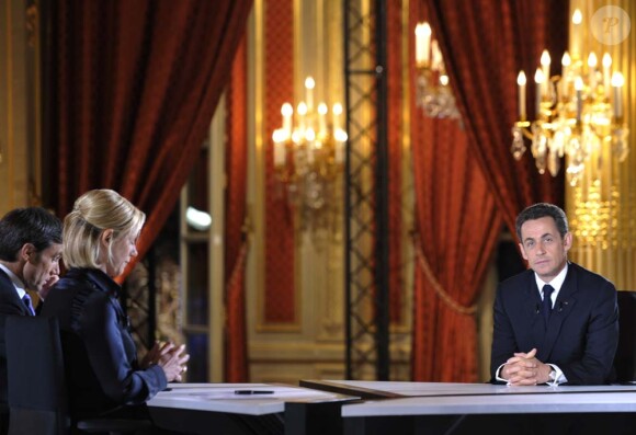 Nicolas Sarkozy face à Laurence Ferrari et David Pujadas, 5 février 2009