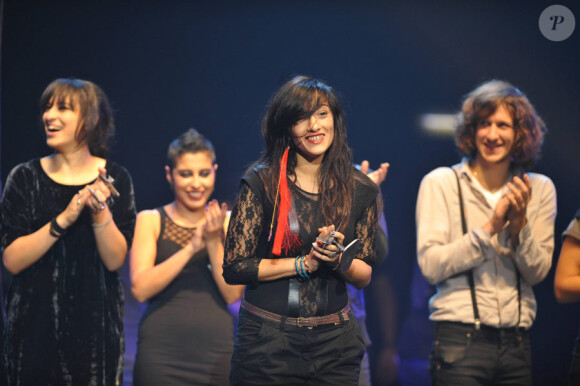 Hindi Zahra, lauréate du prix Constantin à L'Olympia à Paris le 12 novembre 2010