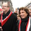 Jean-Michel Jarre lors du défilé du 11 novemre à Gdansk en Pologne pour fêter l'indépendance de la Pologne