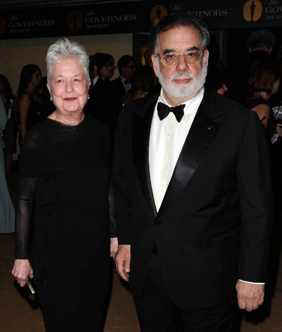 Francis Ford Coppola et sa femme Eleanor, lors de la grande cérémonie des Governors Awards, qui s'est tenue à Los Angeles, le 13 novembre 2010.