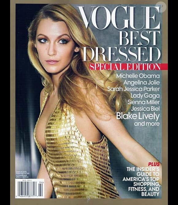 Blake Lively en couverture du numéro spécial Best Dressed de Vogue. Décembre 2010