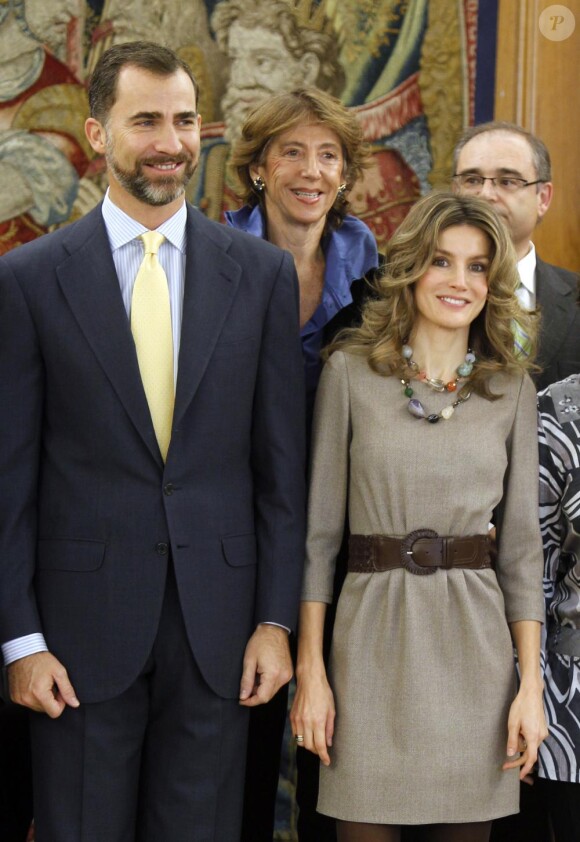 Le prince Felipe et la princesse Letizia à Madrid le 15 novembre 2010.