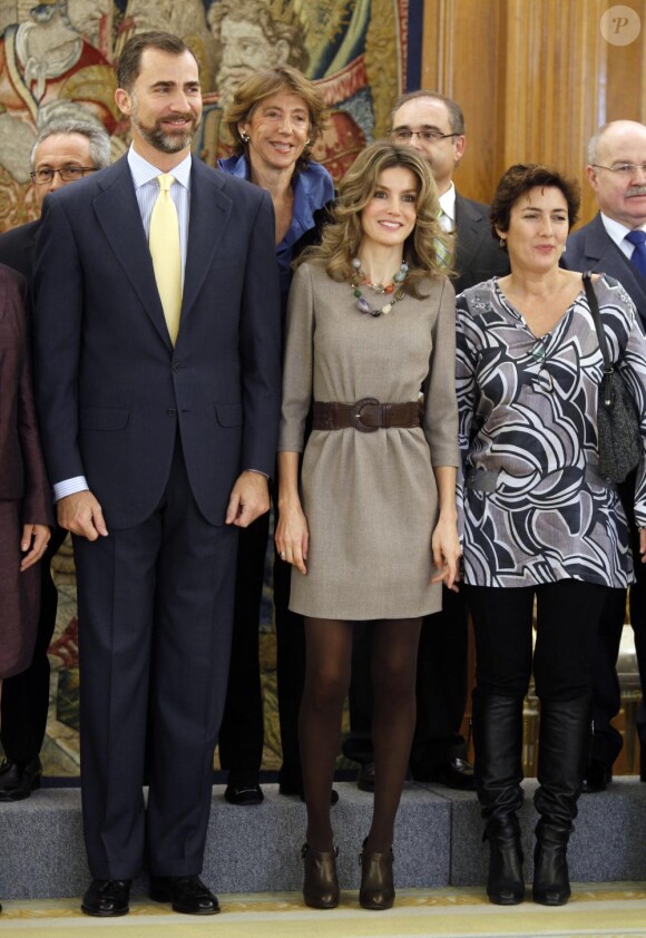 Le prince Felipe et la princesse Letizia à Madrid le 15 novembre 2010.