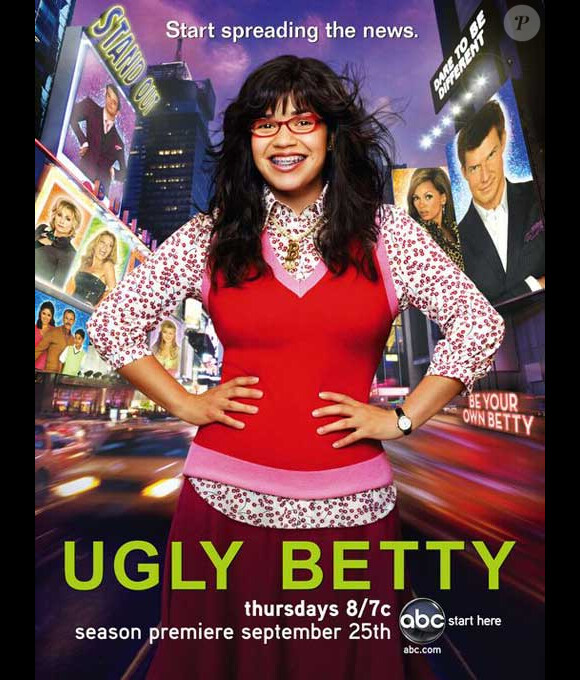 Affiche de promotion de la première saison de la série d'Ugly Betty