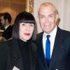 Chantal Thomass et Jean-Claude Jitrois à l'inauguration de l'exposition Sapins de Noël Fashion 2010. 23 novembre 2010
