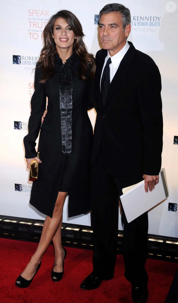 George Clooney et Elisabetta Canalis à New York, le 17 novembre 2010