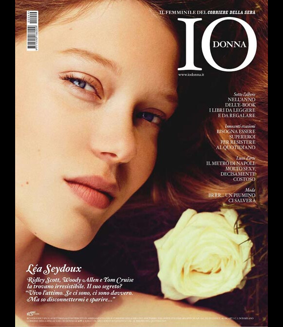 Léa Seydoux en couverture du magazine italien IO Donna.