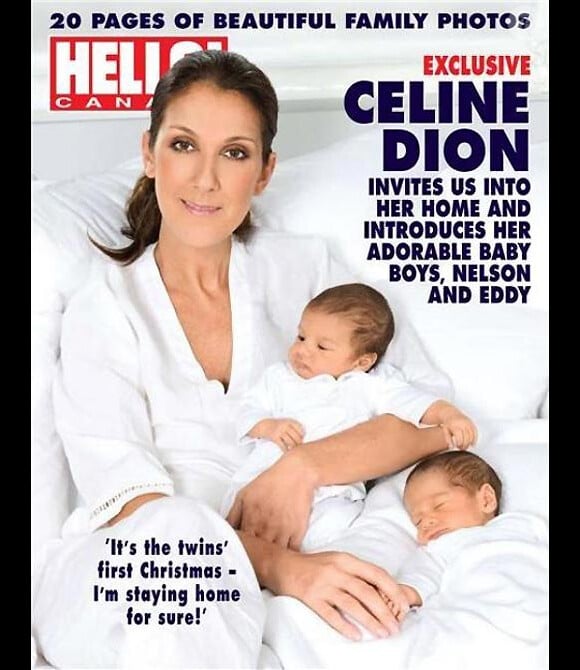 Les jumeaux de Céline Dion en couverture de HELLO