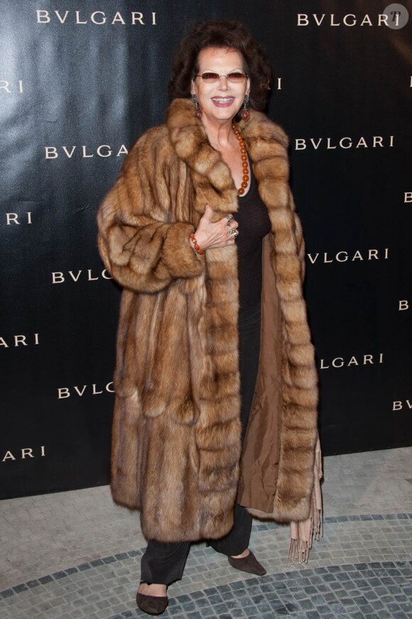 Claudia Cardinale lors de la soirée Bulgari le 9 décembre 2010