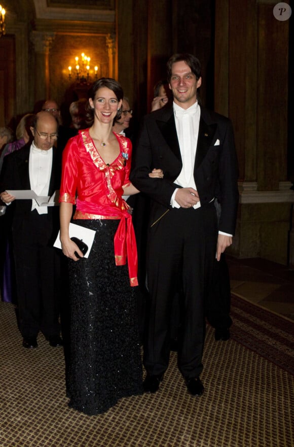 Bettina Bernadotte et son frère Bjorn lors du dîner du prix Nobel de la paix à Oslo le 11 décembre 2010