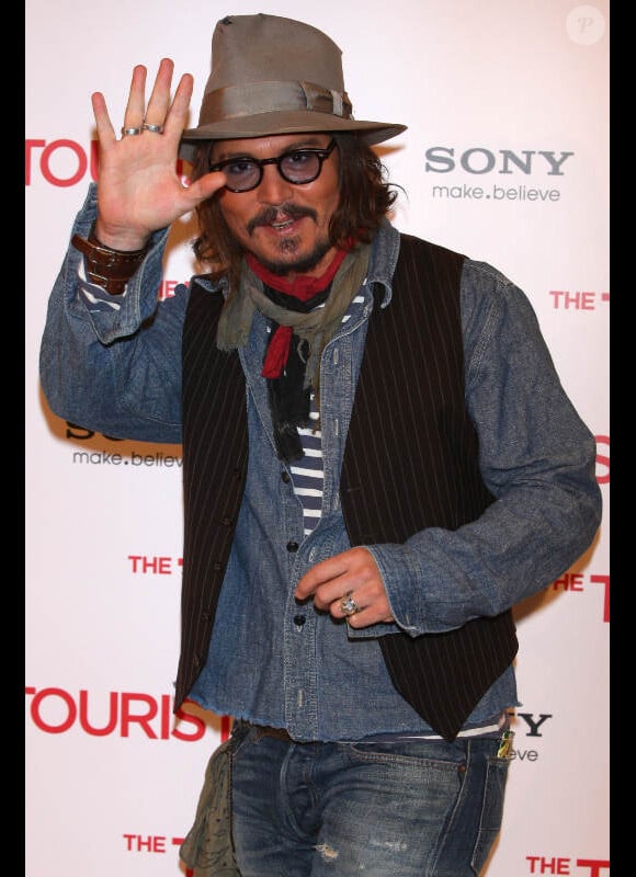 Johnny Depp  lors du photocall de the Tourist à Madrid le 16 décembre 2010