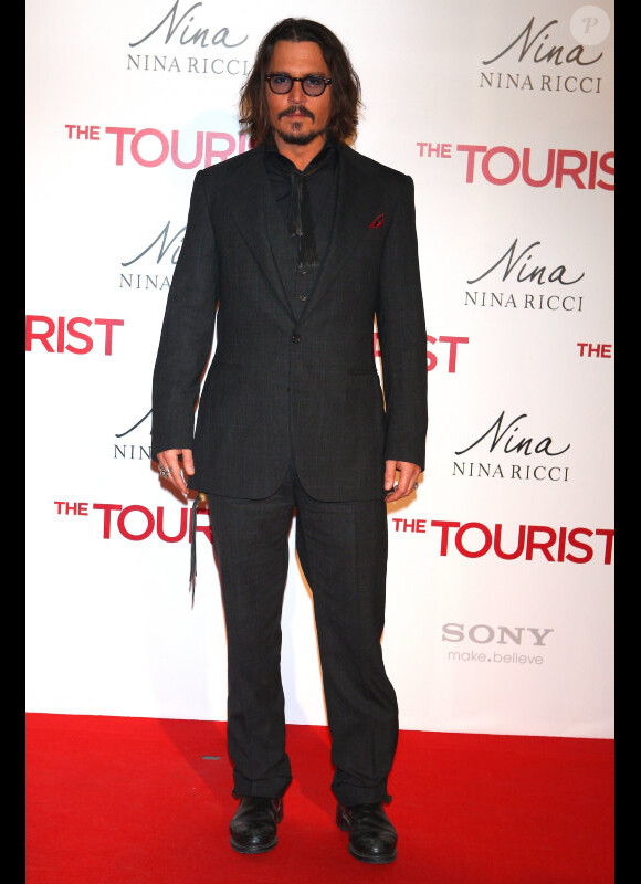 Johnny Depp lors de la première de the Tourist à Madrid le 16 décembre 2010