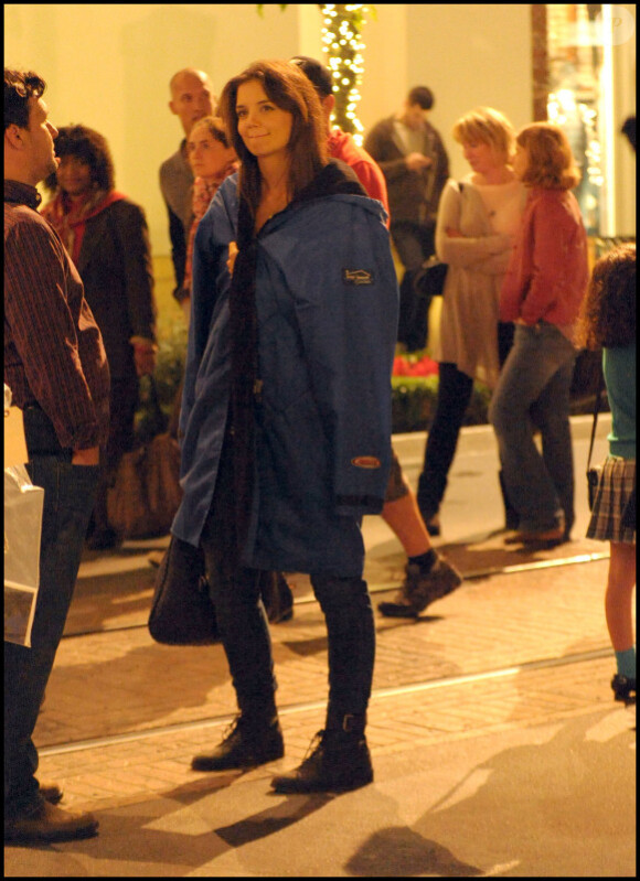 Katie Holmes le 13 décembre 2010 à Los Angeles sur le  tournage de Jack et Jill