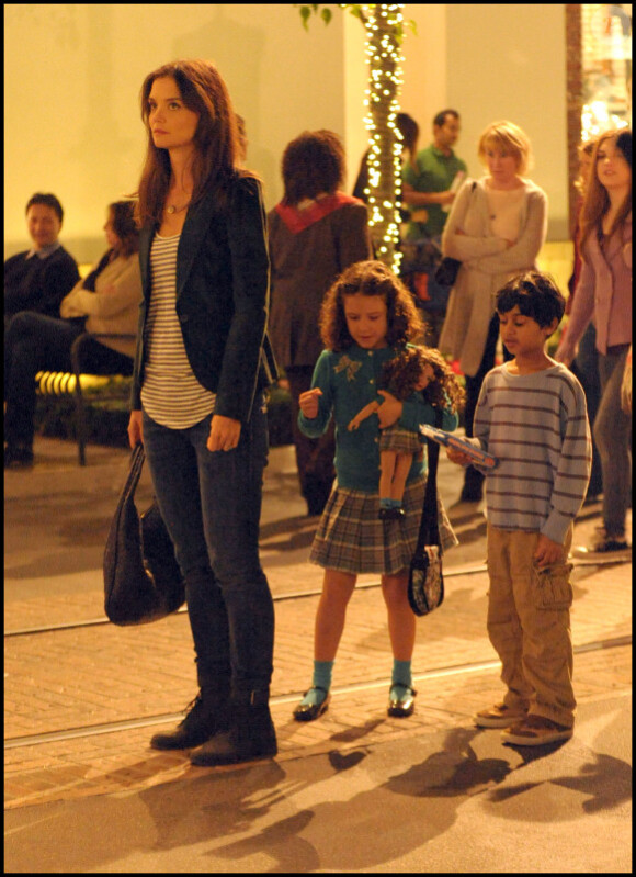 Katie Holmes le 13 décembre 2010 à Los Angeles sur le  tournage de Jack et Jill