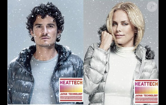 Orlando Bloom et Charlize Theron pour la campagne hiver Uniqlo.