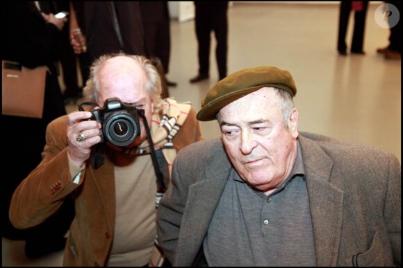 Vittorio Storaro et Bernardo Bertolucci à l'occasion de l'inauguration de l'exposition de photographies de ce dernier, à New York, le 16 décembre 2010.