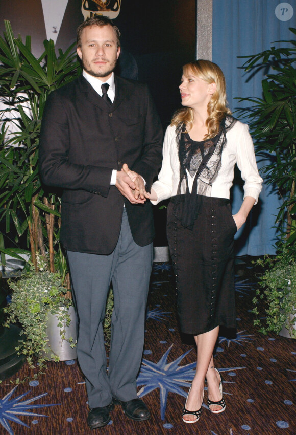 Michelle Williams et Heath Ledger lors du dîner des nominés des Oscars en 2006