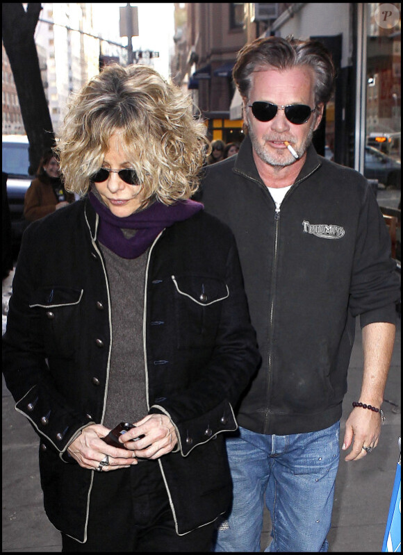 Meg Ryan et son nouveau compagnon John Mellencamp à New York, le 5 janvier 2011.
