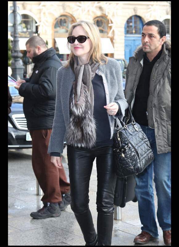 Sharon Stone lors de son arrivée à Paris le 11 janvier 2011