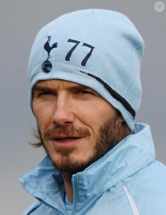 David Beckham a obtenu de son club du Los Angeles Galaxy l'autorisation de s'entraîner avec Tottenham (photo : le 11 janvier 2011). Pour ce qui est de jouer en compétition, les choses semblent plus compliquées, mais...
