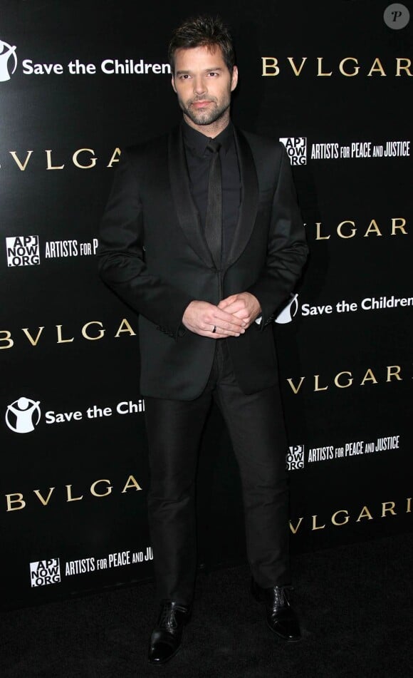 Ricky Martin lors de la grande soirée The Bulgari Benefit for Save the Children and Artists for Peace and Justice, à Los Angeles, le 13 janvier 2011.
