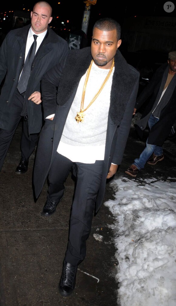 Kanye West à l'inauguration d'une exposition consacrée à George Condo, le 25 janvier 2011.