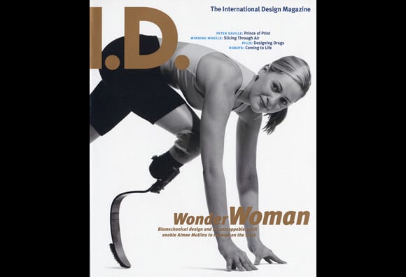 Aimee Mullins en couverture de i-D magazine