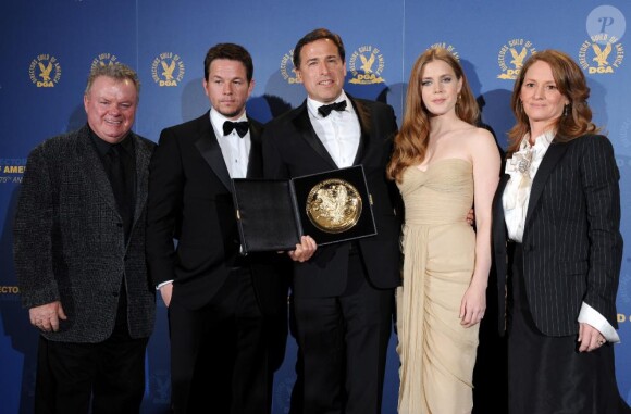 Jack McGee, Mark Wahlberg, David O. Russell, Amy Adams et Melissa Leoà la cérémonie des Director's Guild of America à Los Angeles, le 29 janvier 2011.