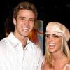 Justin Timberlake en 2002 avec sa petite amie Britney Spears