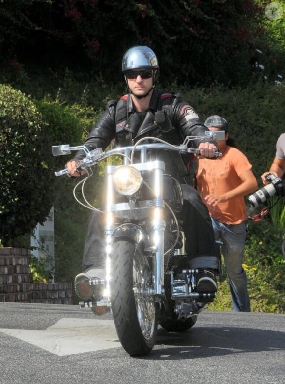Justin Timberlake en 2009 sur sa moto