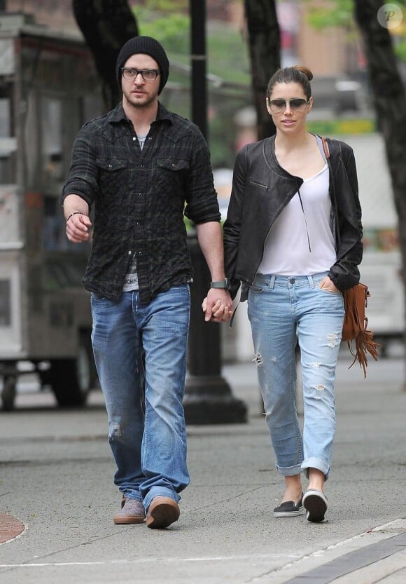 Justin Timberlake en 2010 avec sa petite amie Jessica Biel