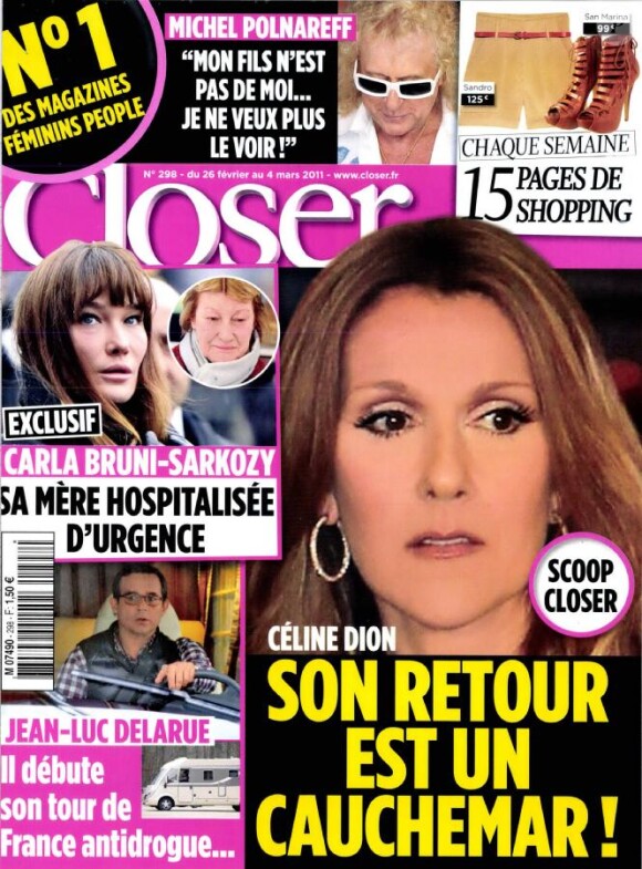 Le magazine Closer, en kiosques samedi 26 février.