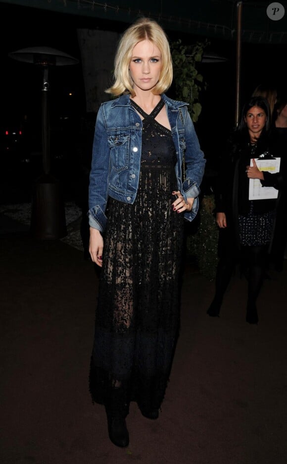January Jones au diner organisé par Chanel avant les Oscars au restaurant Madeos à Los Angeles, le 26 février 2011.