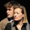 Gabrielle Lazure et Robin Causse jouent dans la pièce Les Frères du bled de Christophe Botti sur les planches du Vingtième Théâtre à Paris le 1er mars 2011
