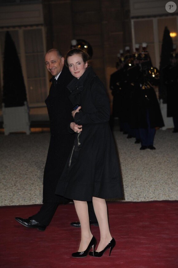 Nathalie Kosciusko-Morizet et son mari lors du dîner avec l'invité d'honneur le président d'Afrique du sud, à l'Elysée le 2 mars 2011 à Paris
 