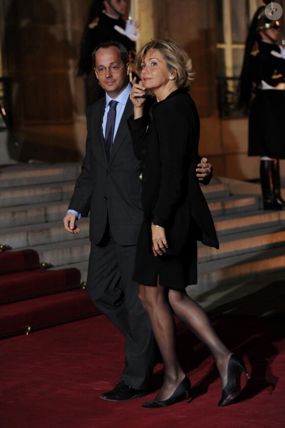 Valérie Pecresse et son mari lors du dîner avec l'invité d'honneur le président d'Afrique du sud, à l'Elysée le 2 mars 2011 à Paris
 
