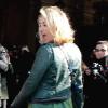Alexandra Golovanoff arrive au défilé Balmain durant la Fashion Week de Paris, le 3 mars 2011.