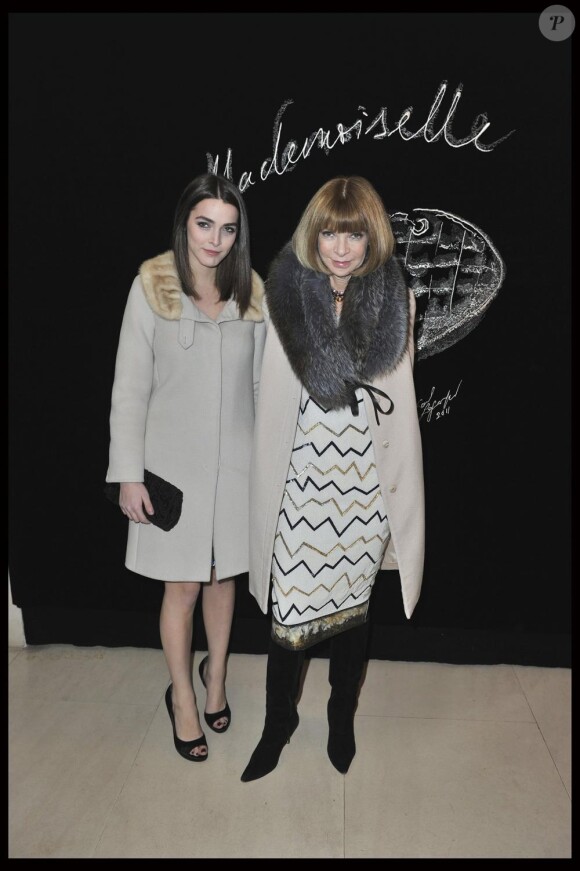 Anna Wintour et sa fille Bee à la soirée privée Chanel organisée en l'honneur de Blake Lively rue Cambon le samedi 5 mars 2011