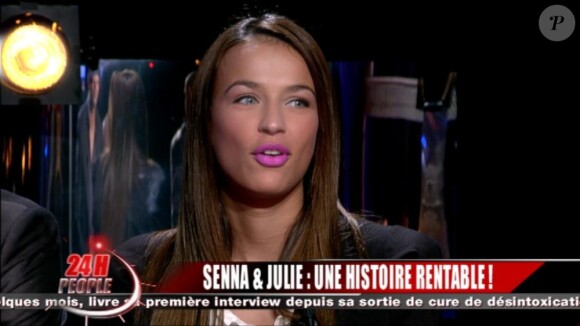 Julie de Secret Story 4 lors de son interview avec Senna dans 24H people sur Direct 8