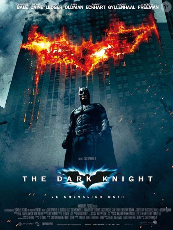 L'affiche de The Dark Knight, de Christopher Nolan.
